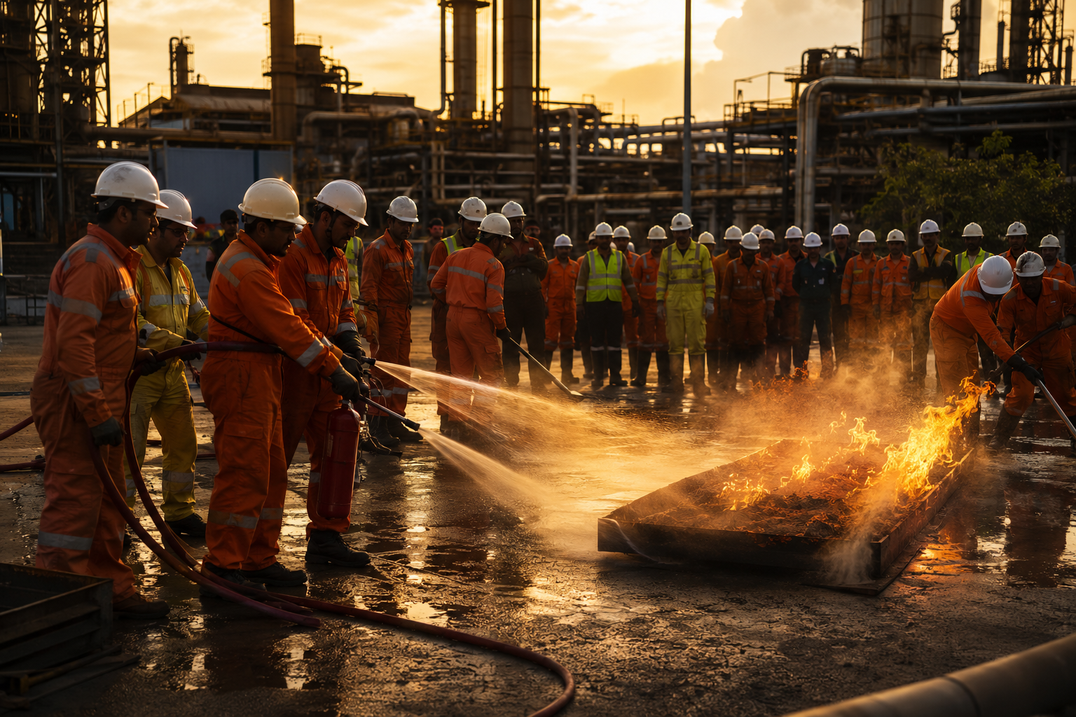 IFESM industrial fire fighting training drill