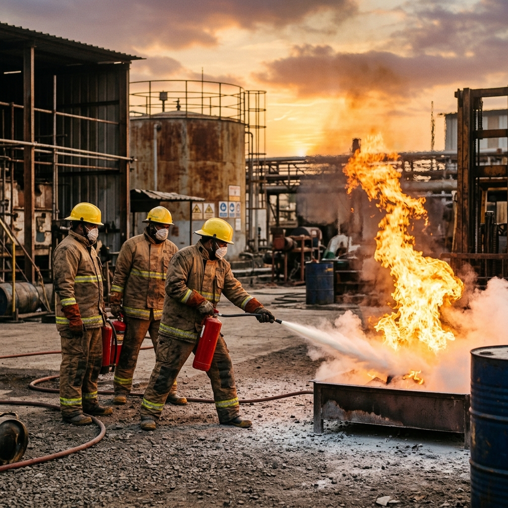Fire fighting training